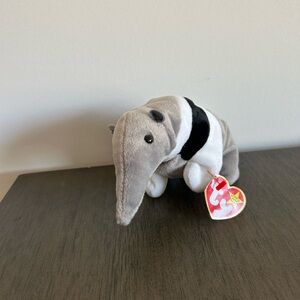 Ty Beanie Babies Anteater Stuffed Animal - Gray and Black